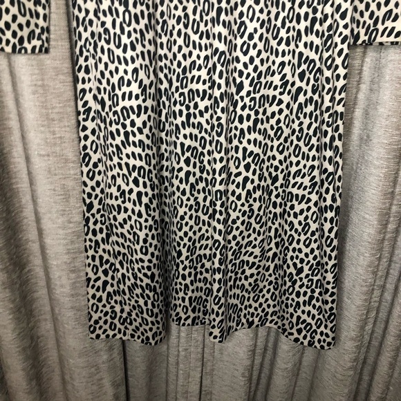 Vintage Blair Cream Leopard Print Cinched Waist Tie Neck Dress Size 12 - Picture 4 of 15